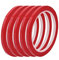 sourcing map 5 Stk. Klebeband 5mm Breite 50M Länge Einseitig Elektrisches Rot Isolierklebeband