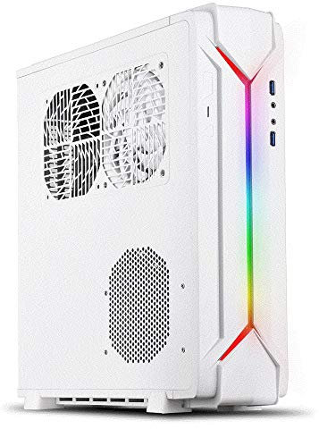 Silverstone SST-RVZ03W-ARGB - Carcasa para Ordenador Raven Mini-ITX para Videojuegos, ARGB, Blanco