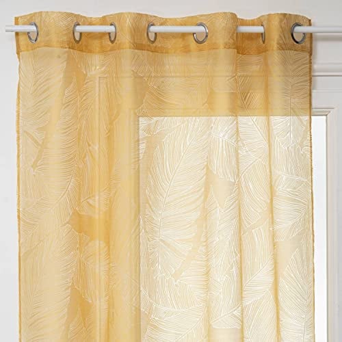 Atmosphera - Gardine Devo - ockergelb - 140x240 cm - Ocker