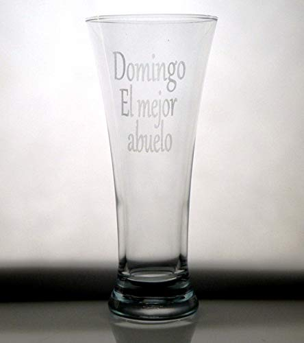 VASO DE CERVEZA grabado y personalizado PARA ABUELO Y ABUELA. Regalo día del padre, cumpleaños, aniversario, jubilación, para hombre o mujer. Regalo práctico, elegante, divertido y original.