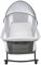 Cododo - Cuna plegable y portátil con mosquitera, 4 ruedas (gris)