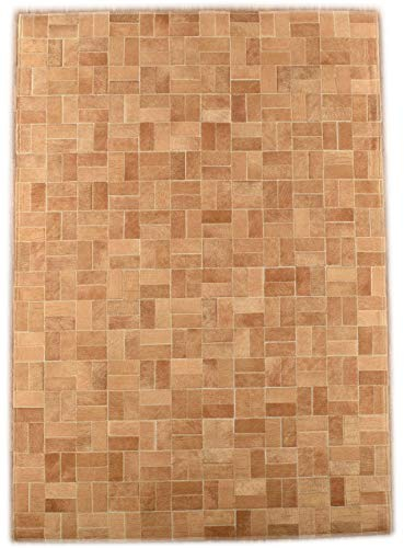generisch KUHFELL Teppich KARAMELL BRAUN Patchwork 120 x 180 cm Fell Teppich