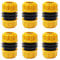 kuou 6 Pcs Hose Repair Connector, Quick Fix Extend Garden Hose Connector Extender for 1/2 Inch Hose Pipe(Yellow)