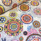 Kt KILOtela - Canvas Dekostoff, Home-Accessoires, Tischdecken, Kissen, Vorhänge, Taschen, Stück: 100 cm Länge x 280 cm Breite, Mandalas, Mehrfarbig, Weiß - 1 Meter