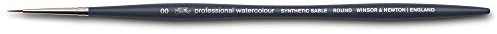 Winsor & Newton 5011120 Professional Watercolour Brush, Painting Brush for Watercolours with Synthetic Fibres, Ergonomic Handle, Durable & Dimensionally Stable, Short Handle, Round Brush No. 00