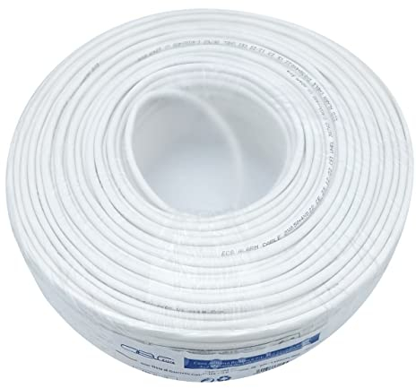 Glac Store® Cavo Cavi Allarme Bobina 6 Fili 4X0,22+2X0,50 mm 4+2 Matassa da 100 metri CCA Schermato Professionale Certificato Anti Propagazione in caso di Incendio