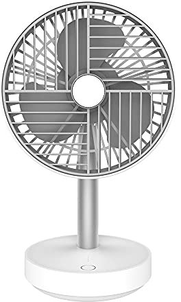 Ventilateur portable Ventilateur de réchaud USB USB Batterie rechargeable à batterie avec quatre vitesses, batterie de 4000 mAh secouant la maison Mini (Color : White)