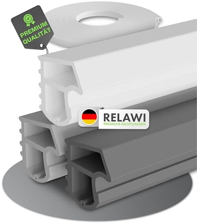 Premium Stahlzargendichtung aus TPE - für Stahltüren - Dichtung Höhe 16mm x Türdichtung Falz 13mm (50, Grau)