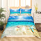 Loussiesd Ozean Bettwäsche 135x200cm Kinder Frauen Mädchen Sandstrand Meerwasser des blauen Himmels Bettwäsche Set Hawaii Ferien 3D Ozean Sandstrand Bettbezug Set Leicht Mikrofaser, Blau