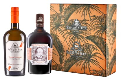 Diplomático Mantuano 70cl – Rum Premium Invecchiato, 40% vol. Special pack con Mr. Three & Bros Ginger Falernum 50cl, 17% vol.