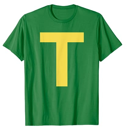 Lustiges Streifenhörnchen-Gruppen-Kostüm, Buchstabe T T-Shirt