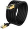 VOSGA Outdoor Cat 6 Ethernet Cable 100M/330 ft,FTP-550MHZ-Shielded CAT6 RJ45 Network LAN Waterproof Direct Burial Internet Cord 100M Round Black