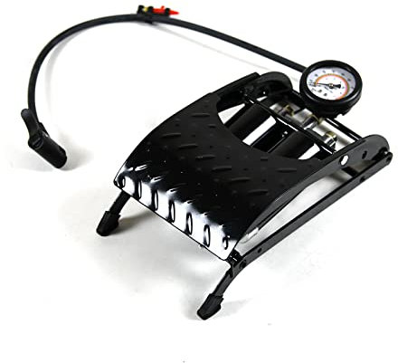 marko Twin Cylinder Foot Pump Heavy Duty Non-slip Car Bike Tyre Sports Ball Metal