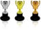 Zelaro Pokal Kinder Serie | Pokale Kindergeburtstag | Kleiner Henkelpokal als Geschenk für Kinder - Mitgebsel | Wanderpokal für jeden Anlass | Trophäe Mini | Pokal klein in DREI Farben (5X Gold)