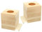 2er-Pack quadratische Taschentuchbox aus Holz zum Basteln (13 x 13 x 15,2 cm), unlackierter Holz-Taschentuchhalter für hausgemachte Projekte