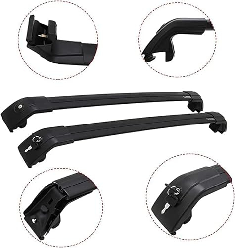 buhb 2 Stück Auto DachträGer für VW Touareg (CR7) SUV 2017-2022, Dachträger Relingträger Dachgepäckträger, Auto Aluminium Querträger Dachträger DachbüGel Gepäckträger Zubehör