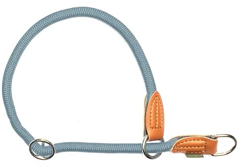 Leisegrün Hundehalsband Paracord verstellbar | Halsband für Hunde aus Nylon | Modell Devon | Hellblau | Größe: XL
