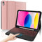 AVNICUD Hülle mit Tastatur für iPad 10. Generation 2022 10.9 und iPad 11 Generation 2025 A16 11 Zoll mit Touchpad, Magnetische Bluetooth Abnehmbare QWERTZ Layout, Rose Gold