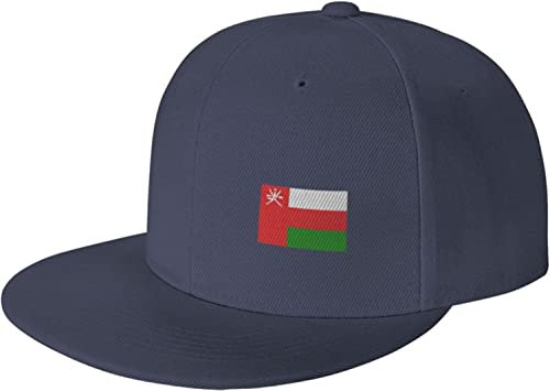 LOUJIN Oman Flag Unisex Snapback Hüte Einstellbare Hip Hop Plain Dad Baseball Cap Flache Krempe Bill für Männer Frauen, Fotofarbe, One size