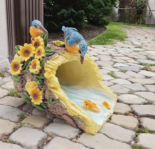 Vogelstatuen Dachrinne Fallrohr Verlängerung Statuen Außendekoration, Harzstatue Gartendekoration, Tierfallrohr-Umsteller, dekorative Dachrinnenverlängerung, 7,6 x 10,2 cm Fallrohrverlängerung,