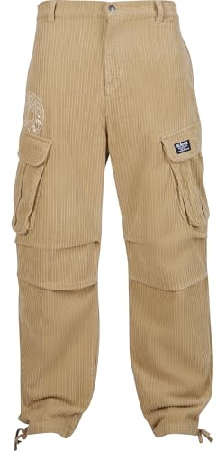 Karl Kani Herren KU233-005-1 KK Retro Corduroy Cargo Pants Sand, XXL