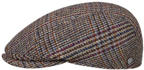LIERYS Spickard Ivy Glencheck Flatcap Klassische vierteilige Mütze Herren Made in EU Herbst Winter