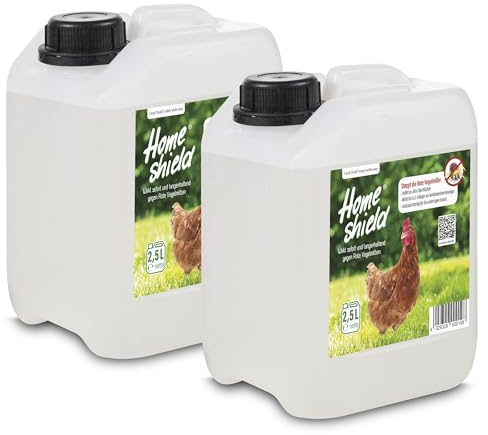 Home Shield Instant White Easy Milbenspray - Anti Milben Mittel für Hühner gegen Rote Vogelmilbe im Hühnerstall - 5L (2 x 2,5L Kanister)