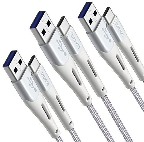 ZiYoMuo Cavo USB C [3Pezzi,2M],Cavo USB Type-C Ricarica Rapida Nylon Cavo Tipo C per Samsung Galaxy S22 Plus S23 S21 S20 S8 A20e A33 A52 A71 A20E NOTE 20 10,Pixel 7,MI 12