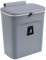 RELOVE - Papelera con cenicero, 30 l, acero inoxidable, con cubo interior, cenicero, papelera de pie, exterior, oficina, hotel y jardín (gris-1PC)