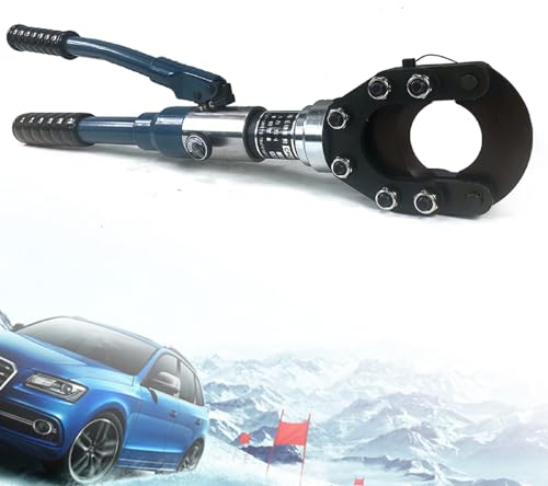 Hydraulischer Kabelschere Ø 50 mm 70KN Hydraulische Kabelschneider Hydraulische Kabelschere Kupfer Trennschere Alukabel Manuelle Hydraulikzange aus Gusseisen Cr40 für Cu Alu und Telefonkabel