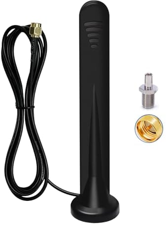 Antenne WiFi 5G 4G,Amplificateur Signal Intérieur et Extérieur Omnidirectionnelle Étanche Port TS-9/SMA,3G/4G/5G/GSM/GPRS,pour 4G LTE Mobile Routeur Passerelle Modem Cellulaire Caméra de Sentier -1.5M