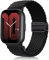 PaceBid 20mm Nylon Bracelet pour Amazfit Active 2 Square/Active 2/Active/GTR Mini/GTS 4/4 Mini/GTS 3/2, Tressé Magnétique Bracelets de Remplacement pour Amazfit GTR 42mm/Bip 3/Bip3 Pro/Bip S - Noir