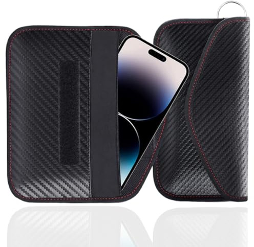 VYZUTR Faraday Tasche Handy, Signal Blocker Tasche, Abschirmung, Anti-Tracking, RFID-Signalblockierung, Faraday Bag für Handy Sichtschutz und Autoschlüssel, Anti-Hacking Hülle Blocker