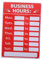 Gatuida Panneaux Horaires Magasin 2 Pièces De Protection Solaire Et Anti-décoloration Autocollants D'heure De Banque Autocollants D'heure De Travail Résistants Au Autocollants De Signes D'affaires