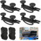 mizikuu U Boulons pour Coffre de Toit, 4 Fixation Coffre de Toit Montage de Coffre de Toit 85mm Largeur Interne Accessoires de Montage avec 8 Contre-écrous et 2 Bandages