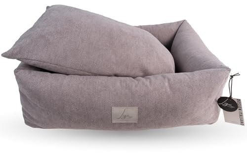 Ligo Buddy Elegance- Lettino Cuccia per cani realizzata in Italia. Cuscino materasso per Cane cuccetta completamente sfoderabile e lavabile in lavatrice. (XS/S: 50 X 60 cm, SOFT ROSA)