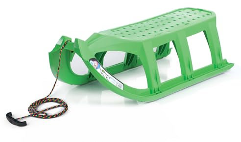 Tymar Schlitten, Kinderschlitten, Zugseil, Metallkufen(Tatra; Grün)