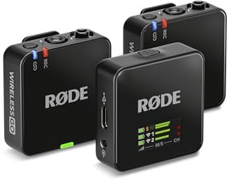 RØDE Wireless GO (Gen 3) – Micrófono inalámbrico Compacto – Audio prístino, grabación en 32 bits de Punto Flotante, Control automático de Nivel, para teléfonos, cámaras y computadoras