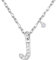 GUOYU 26 Halskette mit Anfangsbuchstaben für Frauen Mädchen, Halskette mit Buchstabe aus Zirkonia aus Silber, Anhänger, Personalisierung, Geschenkideen zum Geburtstag, L, Edelstahl, Strass (J)