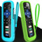 Confezione da 2 cover per telecomando Roku Stick, custodia compatibile con controller TV Hisense, custodia in silicone per supporto di controllo Smart TV TCL che si illumina al buio verde blu