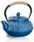 MS WGO TH2-Stovetop Heat-Resistant Teapot with Removable Strainer, Cast Iron Loose Leaf Teapot with Infuser, Traditional Japanese Tetsubin Tea Kettle