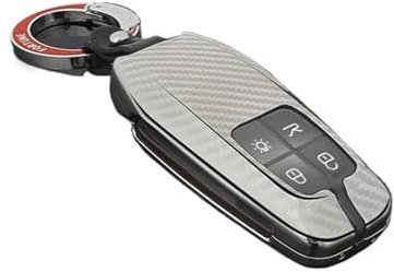 Coque de clé télécommande de luxe Compatible pour Ferrari 458 588 488GTB La Ferrari Porte-clés Accessoires de voiture(Laser silver B)