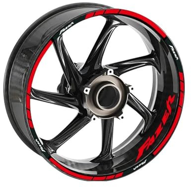 NMBZVE Adesivi per Cerchioni 1 Set di Accessori Moto Adesivi per Ruote Strisce Adesivi Riflettenti per Cerchi per Y&amaha per F&Azer FZ1 FZ6(Style 3)