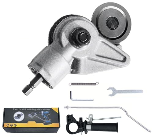 Cisaille à Tôle Électrique, Découpe Tôle sur Visseuse, Coupe-Tôle pour Perceuse | Découpe Tôle Métal pour Fer, Acier, Cuivre, Aluminium