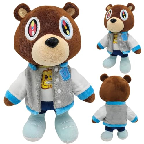 Yesmoyhe Kanye Bär Plüschtier, Bär Plush Ausgestopftes Puppe Spielzeug, Superweicher Teddybär Plüschtier, Kanye Teddybär Kuscheltier, Dropout Bär Plüschtiere, Stofftierpuppe Geschenk Für Kinder