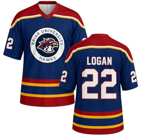 Maillot Hockey sur Glace Unisexe,Tee Shirt Campus Merch,Tee Shirt Homme Manches Courtes et Femme col V,Maillot de Hockey Haut de Sport Chic 06#Bleu foncé S
