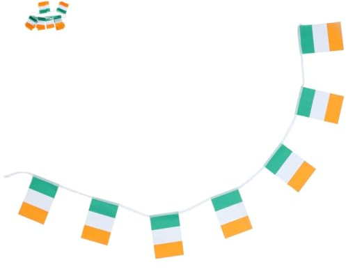 CATIEBYE Irland Girlanden Wimpel zum Aufhängen aus Polyester Lichtecht und Langlebig Party Hängegirlande für St Patrick's Day Geeignet für Innen und Außenbereich