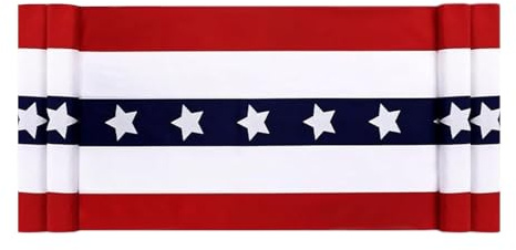 Große Wimpelkette mit amerikanischer Flagge für Feiern, Zaun und Gartendekorationen mit lichtbeständigem Design, Geländer, nationalistische Verzierung