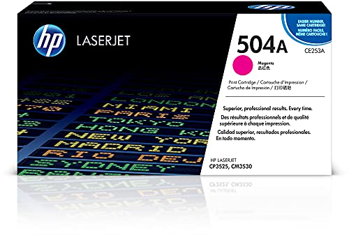 HP 504A (CE253A) Rot Original Toner für HP Color Laserjet CP3525, HP Color Laserjet CM3530 Magenta 7.000S