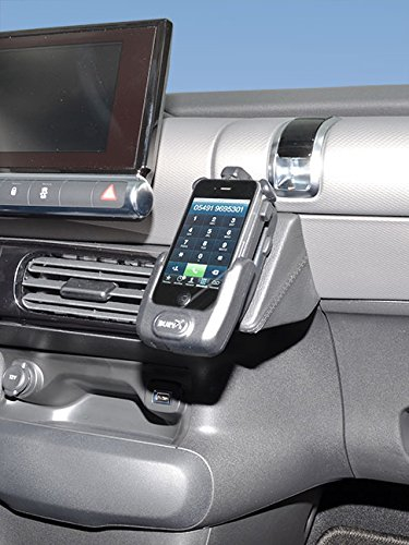 KUDA Handyhalterung passend für Citroen C4 Cactus ab 2014 - Telefonkonsole für Smartphones, Handys, Navi und mehr – Kunstlederkonsole, schwarz, 1755
